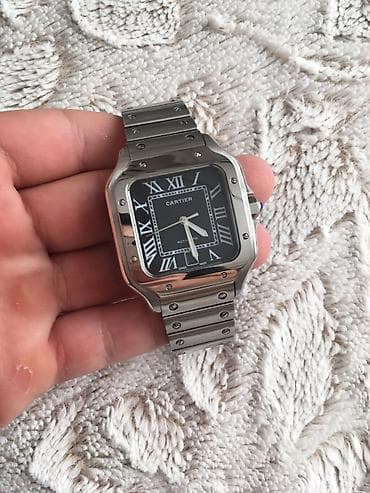 bil: Cartier Santos avtomatik kişi saatı - Korpus: paslanmayan polad — 1