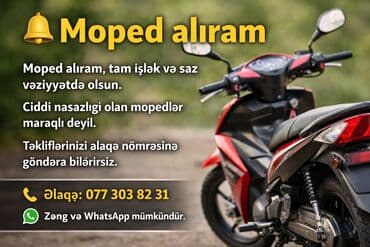 Su nəqliyyatı: Xidmət: Moped alışı - Tam işlək və saz vəziyyətdə olan mopedlər — 1