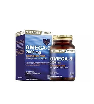 Nutraxin Vitals Omega-3 2000 mg – qida əlavəsi Yeni hologramlı
