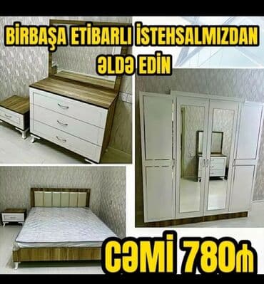 termo tek: İkinəfərlik çarpayı, Termo, Dolab, 2 tumba, Azərbaycan, Yeni — 6