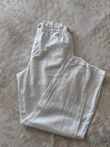 qaqa şalvarı: Şalvar, Stradivarius, S, rəng - Ağ — 2