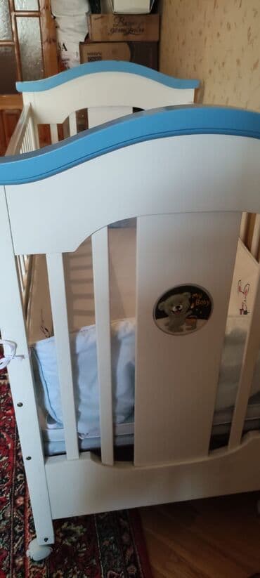 3d ручка в баку: Для девочки и мальчика, Б/у, Колыбель, С матрасом, С механизмом качания — 1