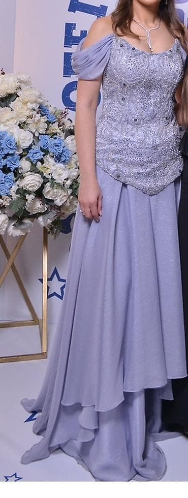 Cinslər: Zərif gecə libasları paketi 1) Pudra-bənövşəyi rəngdə uzun atlası — 9