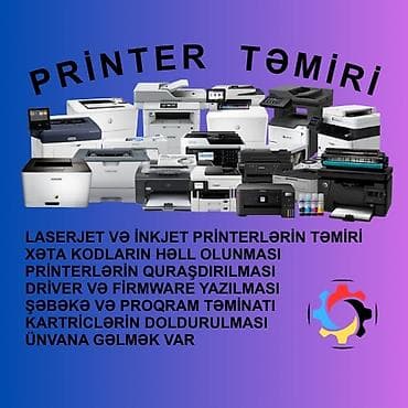 🖨️Laserjet və inkjet printerlərin təmiri ❗Xəta kodların həll olunması