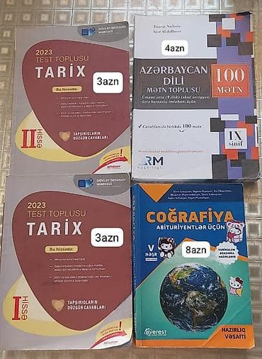 Kitablar və jurnallar: Məktəb və imtahan hazırlığı üçün müxtəlif fənn üzrə kitablar - — 6