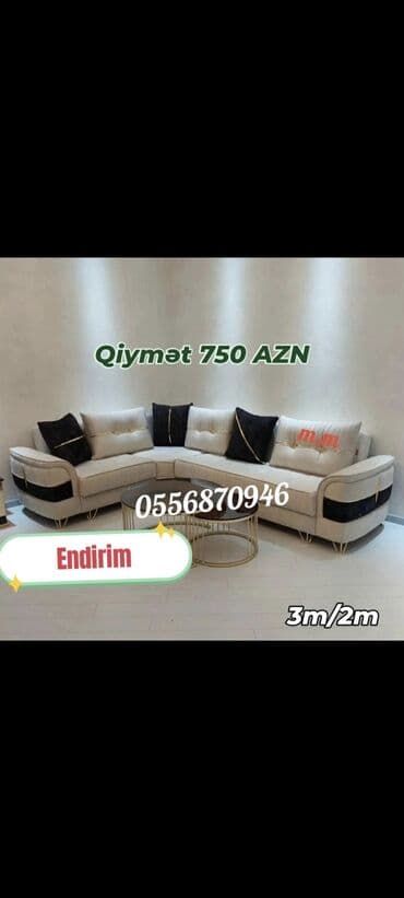 софа кровать: Künc divan, Qonaq otağı üçün, Parça, Bazalı, Açılan, Kitab — 9