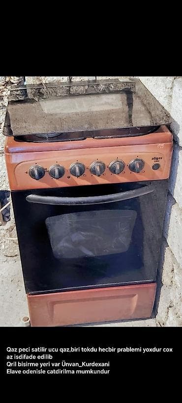 Atigas 5042 qaz plitəsi və soba - 4 gözlü: 3 göz qaz, 1 göz elektrik at lalafo.az Atigas 5042 qaz plitəsi və soba - 4 gözlü: 3 göz qaz, 1 göz elektrik