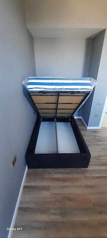 matras tək: Təknəfərlik çarpayı, Bazalı, Matras ilə, Siyirməsiz — 2