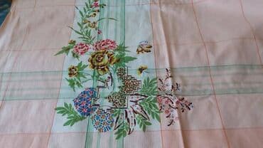 Süni güllər: Mətbəx üçün İşlənmiş Kətan Dəsmal, Pulsuz çatdırılma — 3