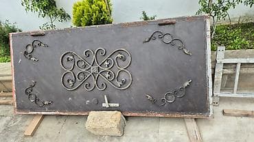 Dəmir Həyət darvazası, Yana açılan, 100 m, rəng - Qara, Kredit yoxdur, Ünvandan götürmə