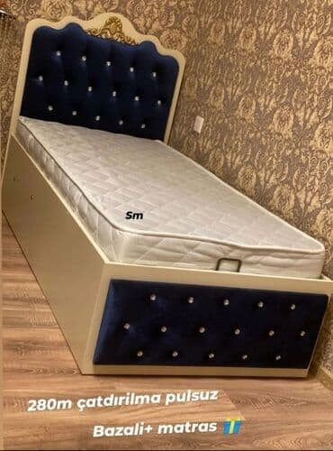 işlənmiş tək çarpayı: Yeni, Təknəfərlik çarpayı, Bazalı, Matras ilə, Siyirməsiz — 2