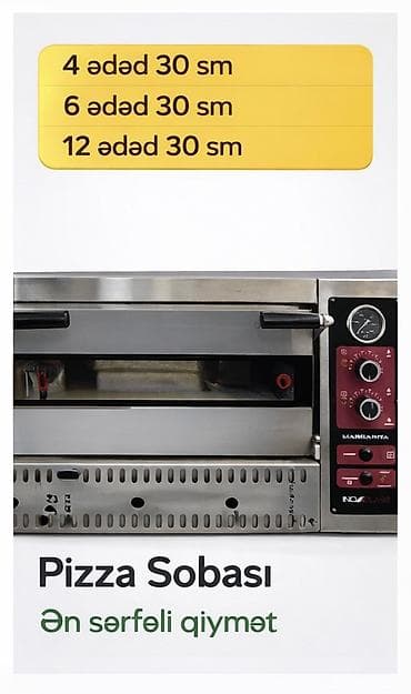 Pizza fırını - 4 lü6 lı 8 li və 12 li. Qazlı və elektrikli model