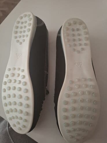 женские мокасины на шнурках: Tekiner qadın mokasinləri Geyinəlməyib - Rəng: qara (ağ tikiş — 2