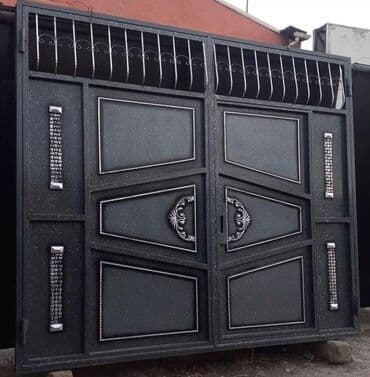 Darvazalar və aksesuarlar: Dəmir Həyət darvazası, Yana açılan, Mexaniki, rəng - Mavi — 26