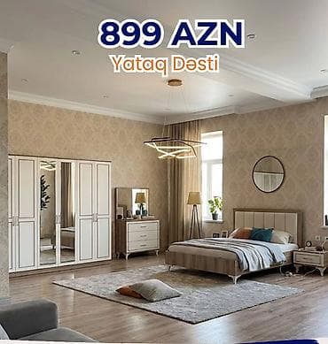 plastik dolablar: Yataq Dəsti – 899 AZN Müasir və zərif dizaynlı tam dəst: - Geniş 4 — 1