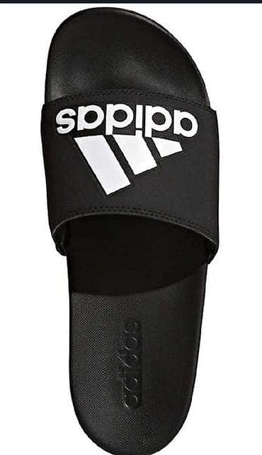 sendel: Adidas Adilette Comfort slayd sandal - Rəng: qara, iri ağ “adidas” — 3