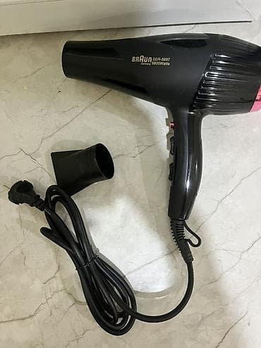 dyson saç feni: Braun SER-8897 fen. Qara rəngli, erqonomik tutacaqlı saçqurudan — 1