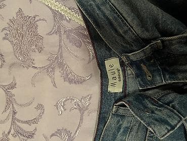 cins qadın ayaqqabıları: Maule Jean – mavi rəngli, toka detallı, geniş paça baggy qadın cinsi — 6