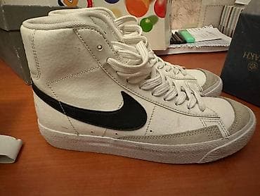 krosofka: Nike Blazer Mid – ağ rəngli, yüksək boğazlı idman ayaqqabısı - Model — 3