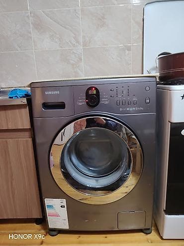 keramika diş: Samsung paltaryuyan maşın – Diamond Drum, 6 kq İşlək vəziyətdə - Ön — 4