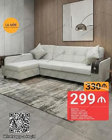 yataklar: Künc divan, Açılan, Bazalı, Şəhərdaxili pulsuz çatdırılma — 1