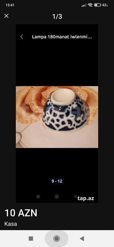 ваза для сладостей: Satilir Latun rucka 50 manat bawmag 50 manat kasa 10 manat — 1