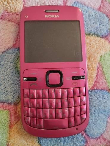 plata iphone: Nokia C3, rəng - Çəhrayı, Düyməli — 1