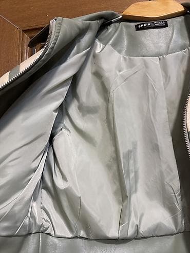 qadın jaketi: SHEIN qadın cropped jaket - Ölçü: S (EU 36 / US 4) - Material: süni — 2