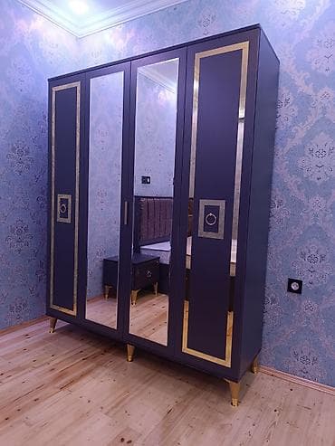 paltar vesilkasi: Yeni, 4 qapılı, Güzgülü, Digər rəng, Digər material, Açılan, Düz dolab — 3