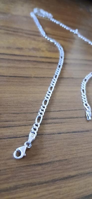 925 ayar gümüş zəncir boyunbağı - Material: 925 ayar sterling gümüş