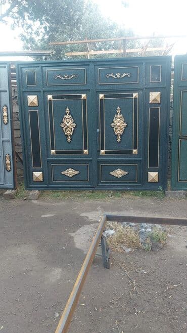 Pəncərələr: Dəmir Həyət darvazası, Mexaniki, Qapı ilə, rəng - Qara — 4