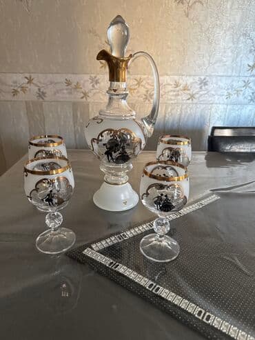 Çaydanlar və qəhvədanlar: Rəng - Boz, Xrustal, 3, 3-dən çox l, Çexiya — 4