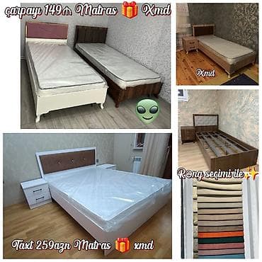 matras doşək: Çarpayı və taxt modelləri - Tək nəfərlik çarpayılar: 149 ₼. Matras — 1