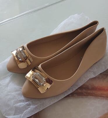 домашние женские тапочки балетки: Балетки, Размер: 37, цвет - Бежевый, Б/у — 1