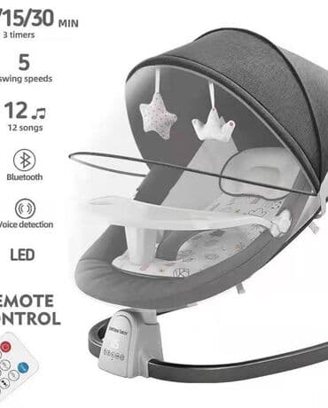 qidalandırmaq üçün uşaq stul yelləncək: Kidilo 4-ü 1-də elektrik nənni!! 🔥Təklifdən sonra qiymət 130 manatdır — 5