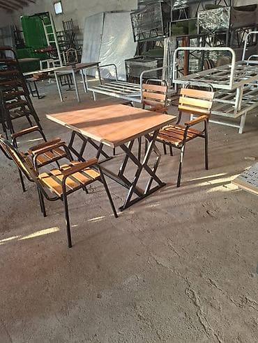 bag evi: Kafe, restoran, bağ evi və verandalar üçün 1 masa + 4 stul dəsti — 1