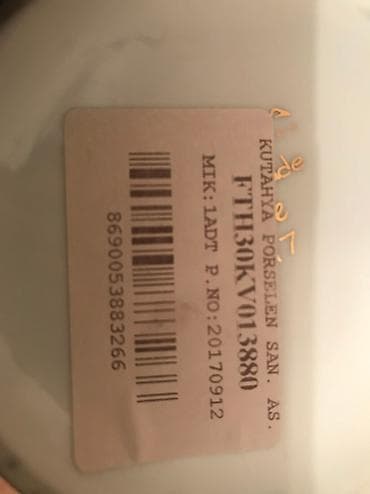 dekor ad gunu: Kütahya porselen . El işidir . Qızıl suyunnan ışlenilib — 4