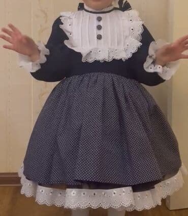 вязаные детские пальта: Детское платье, Праздничное, 3 - 4 года — 1