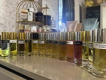 şleyf parfum: Mini parfüm kolleksiyası – müxtəlif brend və ətir adları ilə — 3