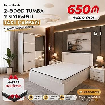 tumbucqa: İkinəfərlik çarpayı, 2 tumba, Yeni — 1