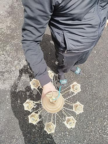 rels işıq: Çılçıraq, 8 lampa, Metal — 1