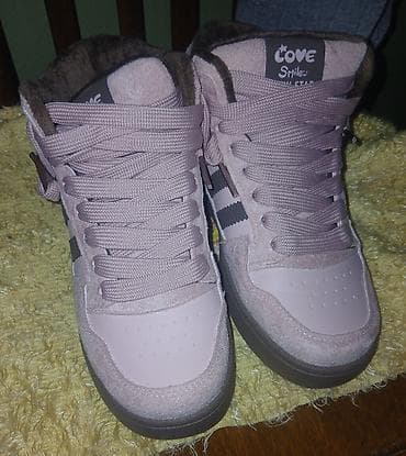 şanel krosovkalar: Qışlıq idman ayaqqabısı – “Love Smile Star” dizaynı - Rəng: toz pembe — 1