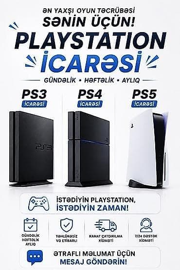 generator icarəsi: PlayStation icarəsi – PS3, PS4, PS5 - Gündəlik, həftəlik və aylıq — 1