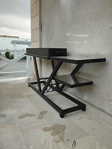 bağ mebelləri: Metall karkaslı barbekü/şamdan üçün servis konsolu - Material: qalın — 3