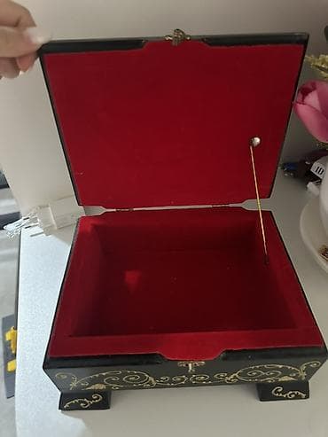 Ev üçün dekor: Əl işi bəzək qutusu - Material: Taxta korpus, üstü əl ilə — 2