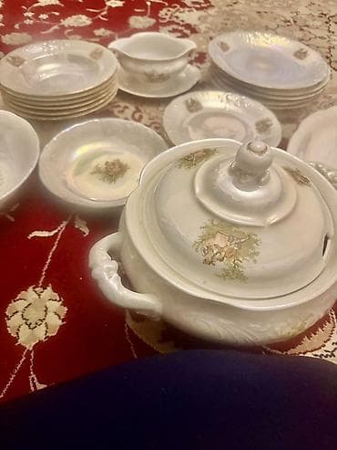 porselen: Nahar dəsti, rəng - Ağ, Farfor — 2