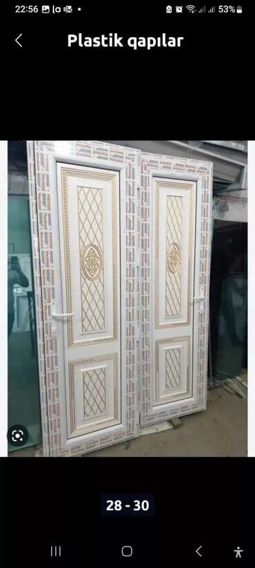 qapı setkaları: Yeni Plastik qapı 80x200 sm Zamok və çərçivə ilə, Zəmanətli, Pulsuz quraşdırma, Pulsuz çatdırılma, Rayonlara çatdırılma — 15