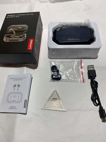 Məişət texnikası: Yeni Simsiz (Bluetooth) Qulaqcıqlar, Lenovo, rəng - Qara — 5