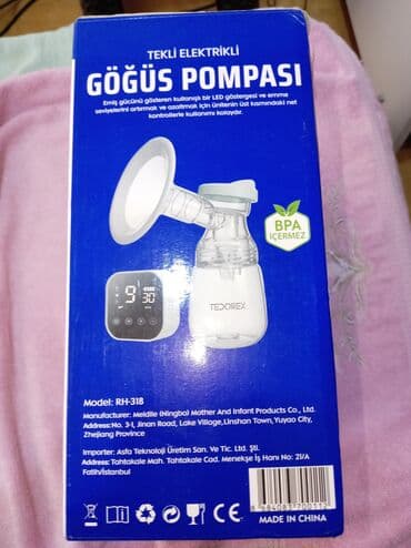 помпа: TEDOREX Tekli Elektrikli Döş Pompası – Model RH-318B Xüsusiyyətlər: - — 1