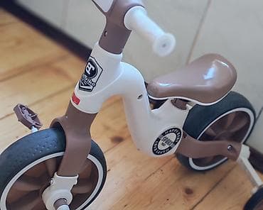 suru: Uşaq üçtəkərli velosipedi – BestTrike - Rəng: ağ/qəhvəyi - Sükanın — 2